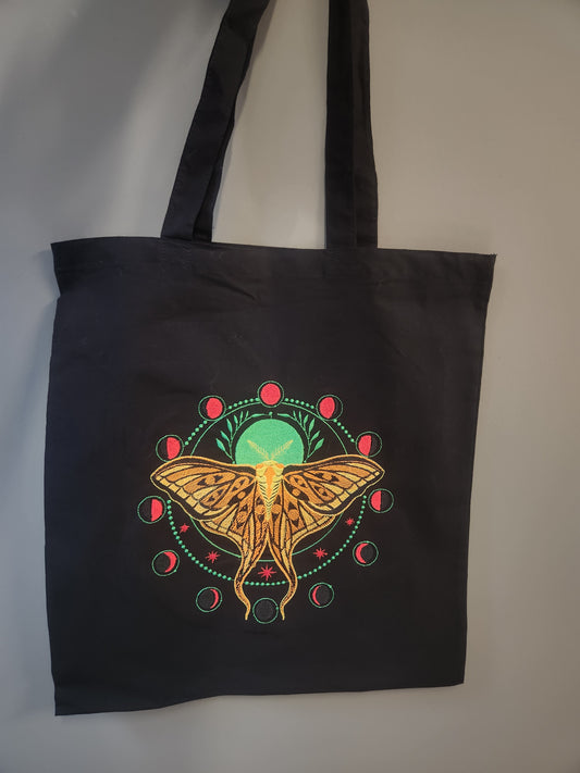Tote Bag: Moth Moon Cycle
