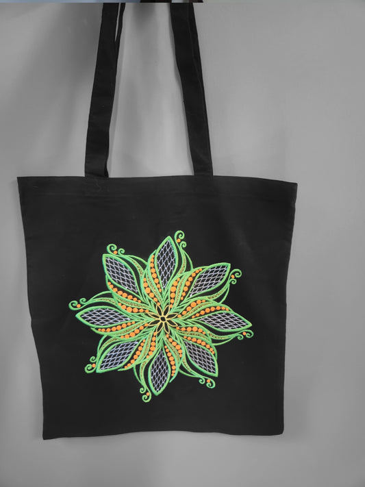Tote Bag: Green Spiral